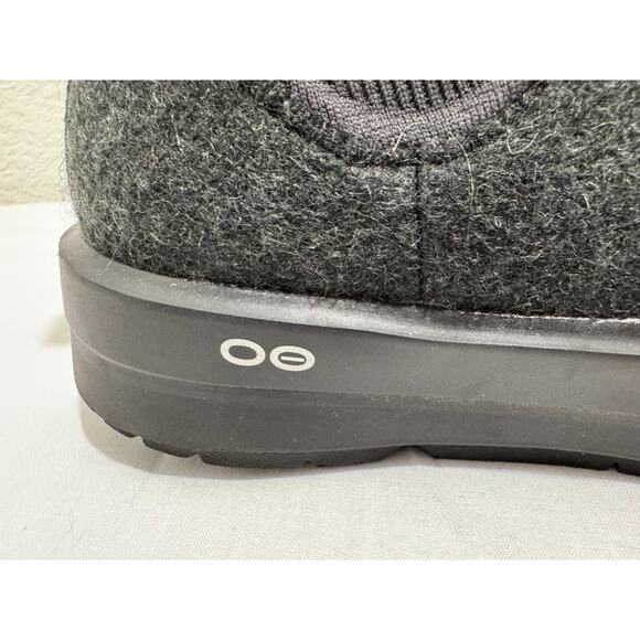 Oofos Womens Sz 6 Oomega Londoner Recovery Boots EU Sz 7 Gray Black Booties - Picture 8 of 9